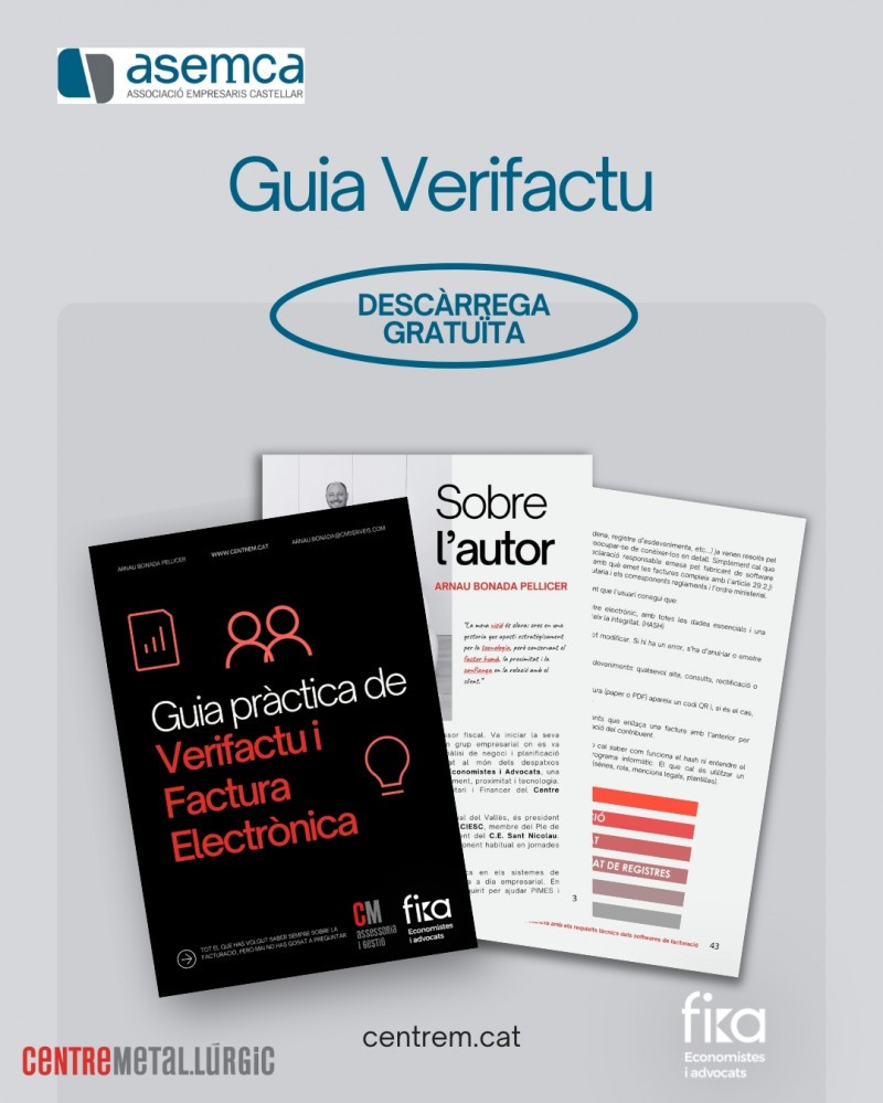 Ja pots descarregar la Guia Pràctica de Verifactu i Factura Electrònica